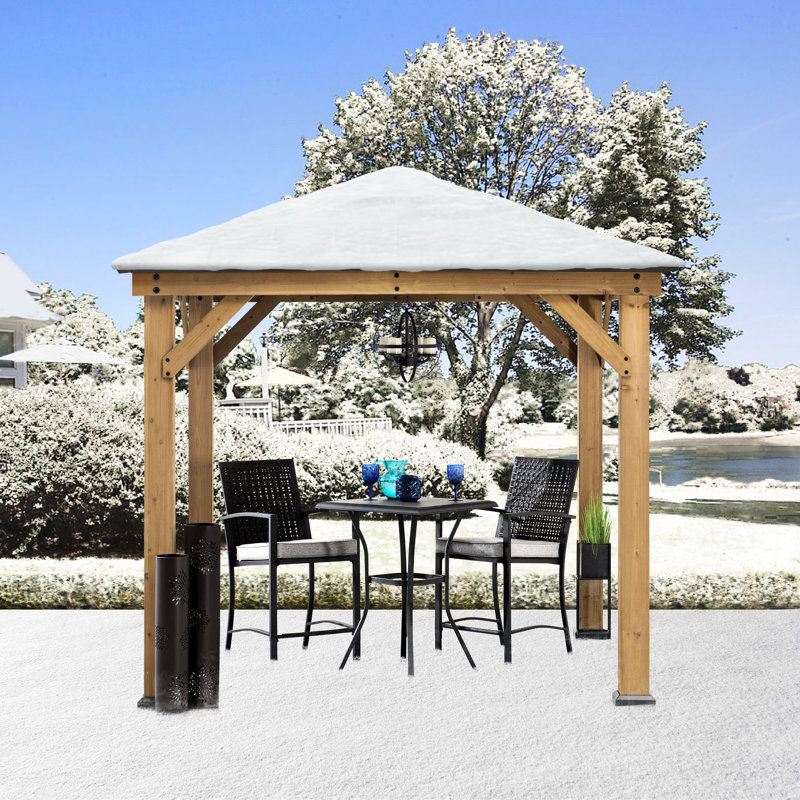 Sunjoy Solid Wood Patio Gazebo & Reviews Wayfair